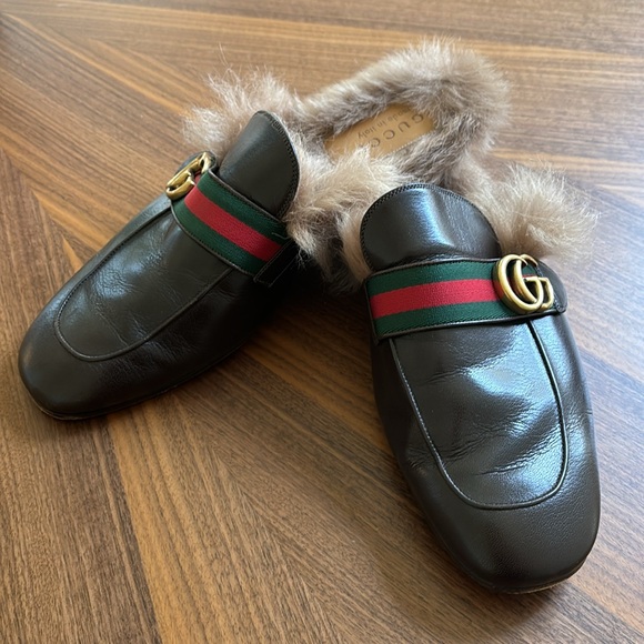 Men’s Authentic Gucci Cocoa leather Princetowns - Picture 2 of 10